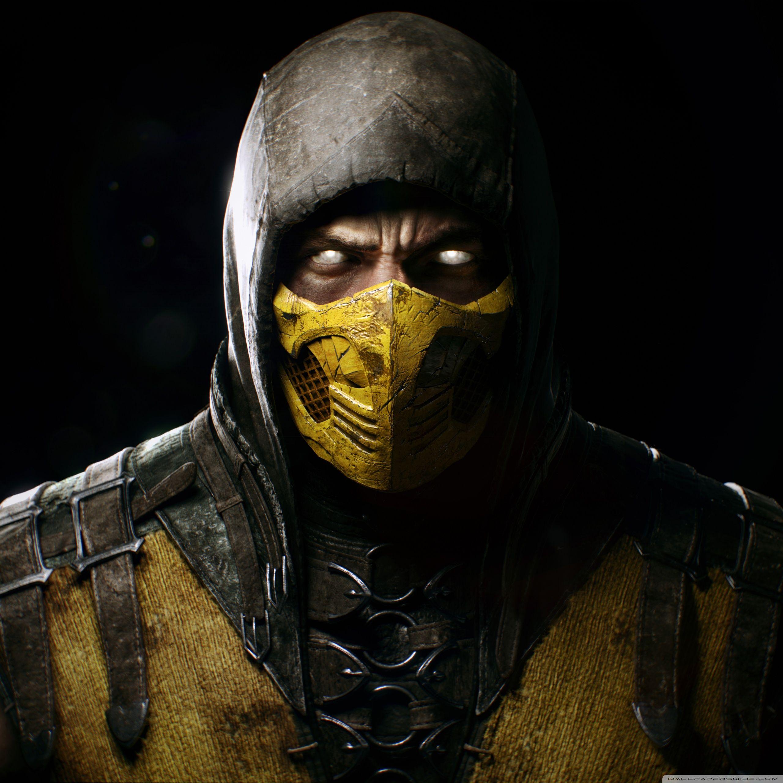 2560x2560 Mortal Kombat X Scorpio 3D Cool Video Games Wallpaper HD Wallpaper Background Desktop, iphone & Android Free Download