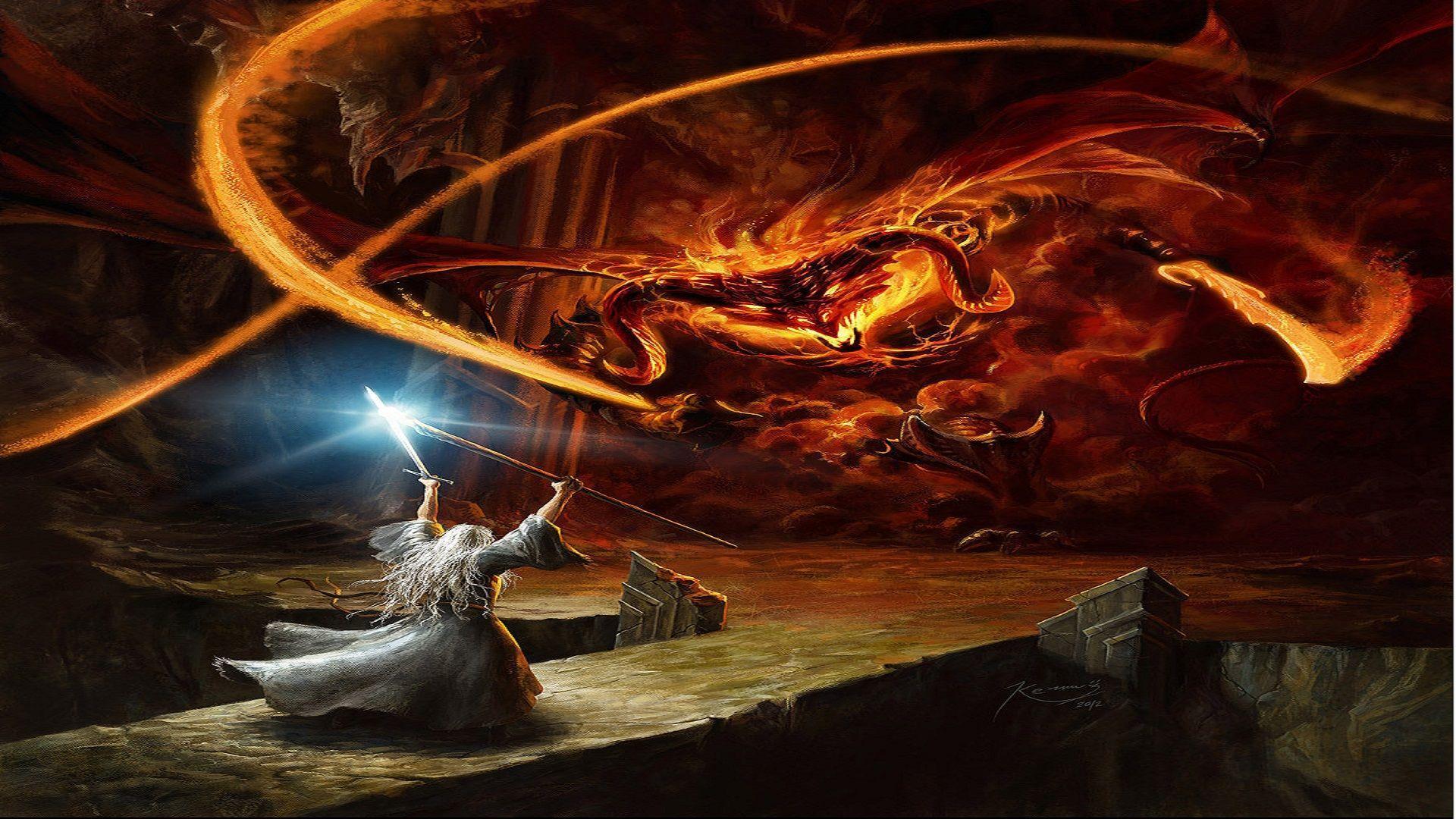 Gandalf Vs Balrog Wallpapers Top Free Gandalf Vs Balrog Backgrounds