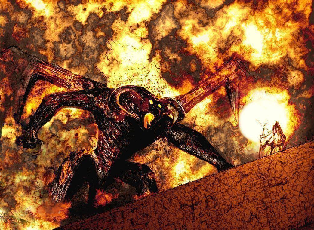 1044x765 Gandalf vs Balrog Wallpaper .
