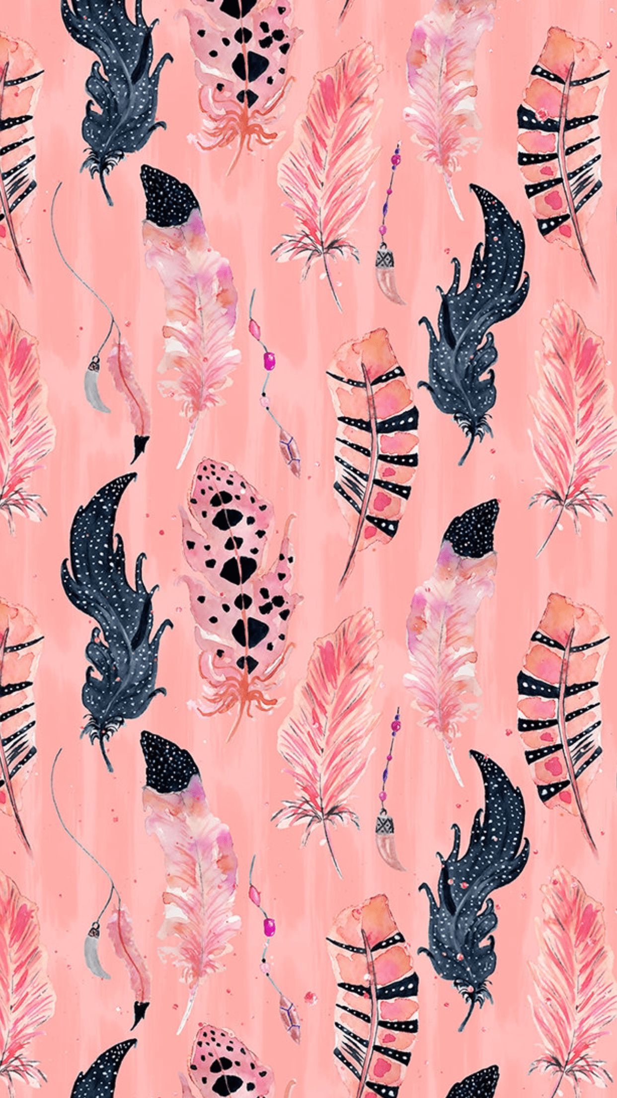 1242x2208 Desktop Background Feathers Gypsy .
