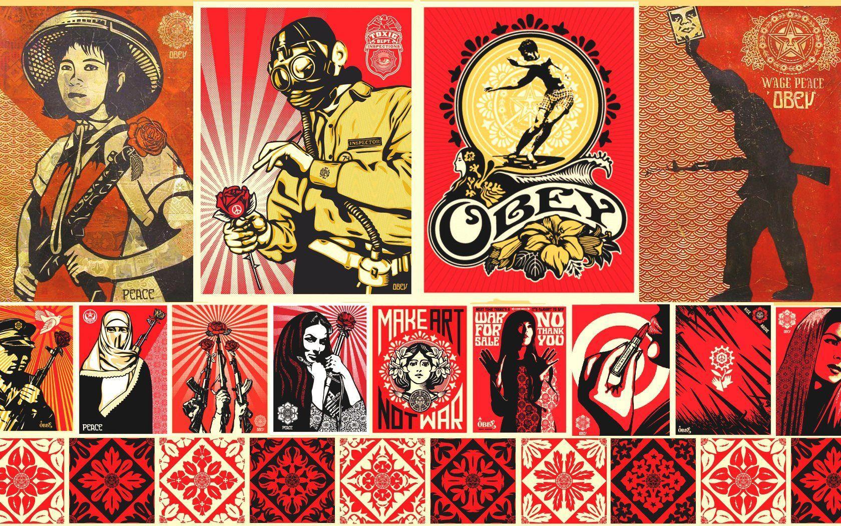1680x1050 Obey Art Wallpaper