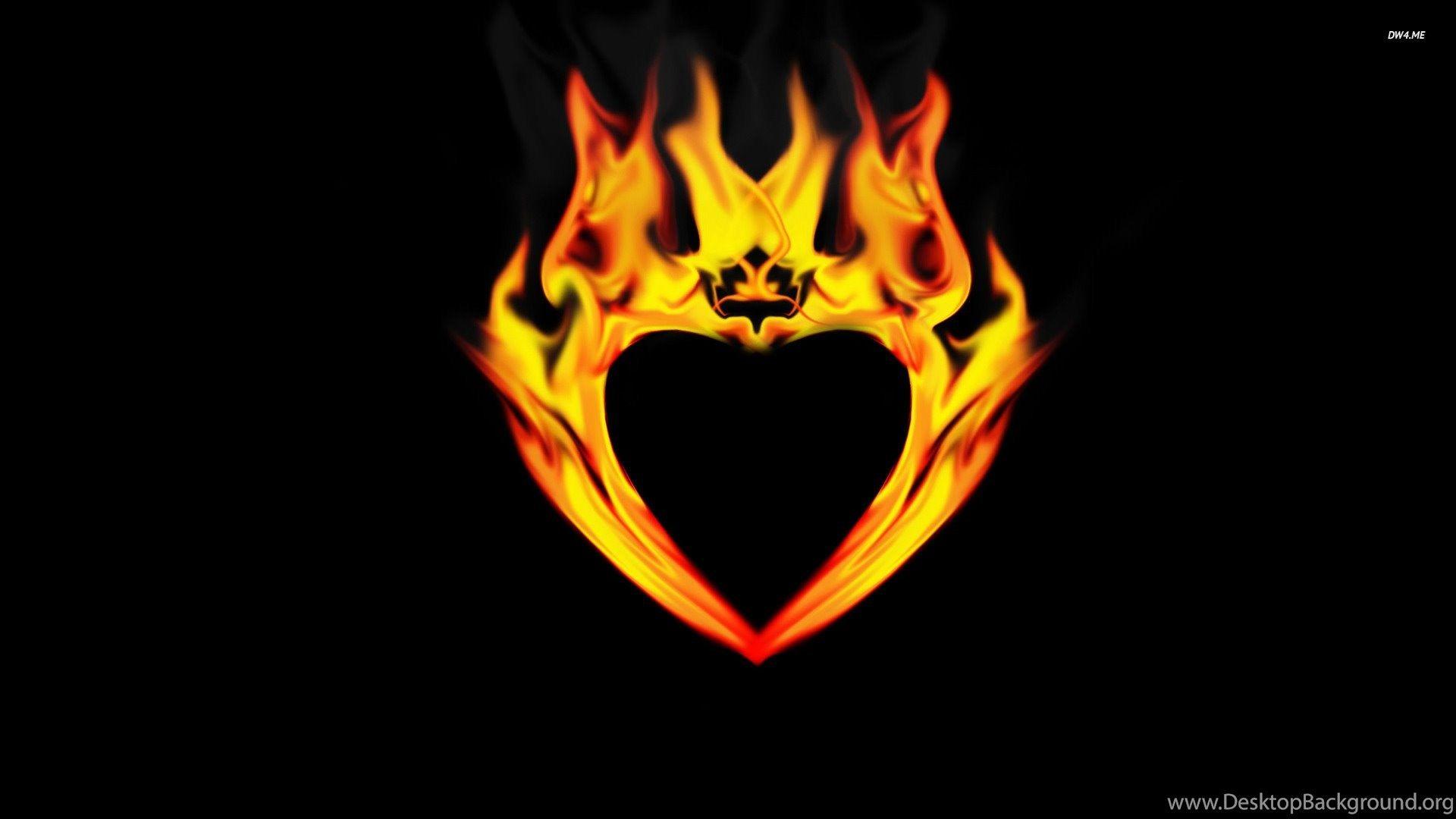 1920x1080 Flaming Heart, Fire, Flame, Digital art, 1920x1080 HD Wallpaper. Desktop Background
