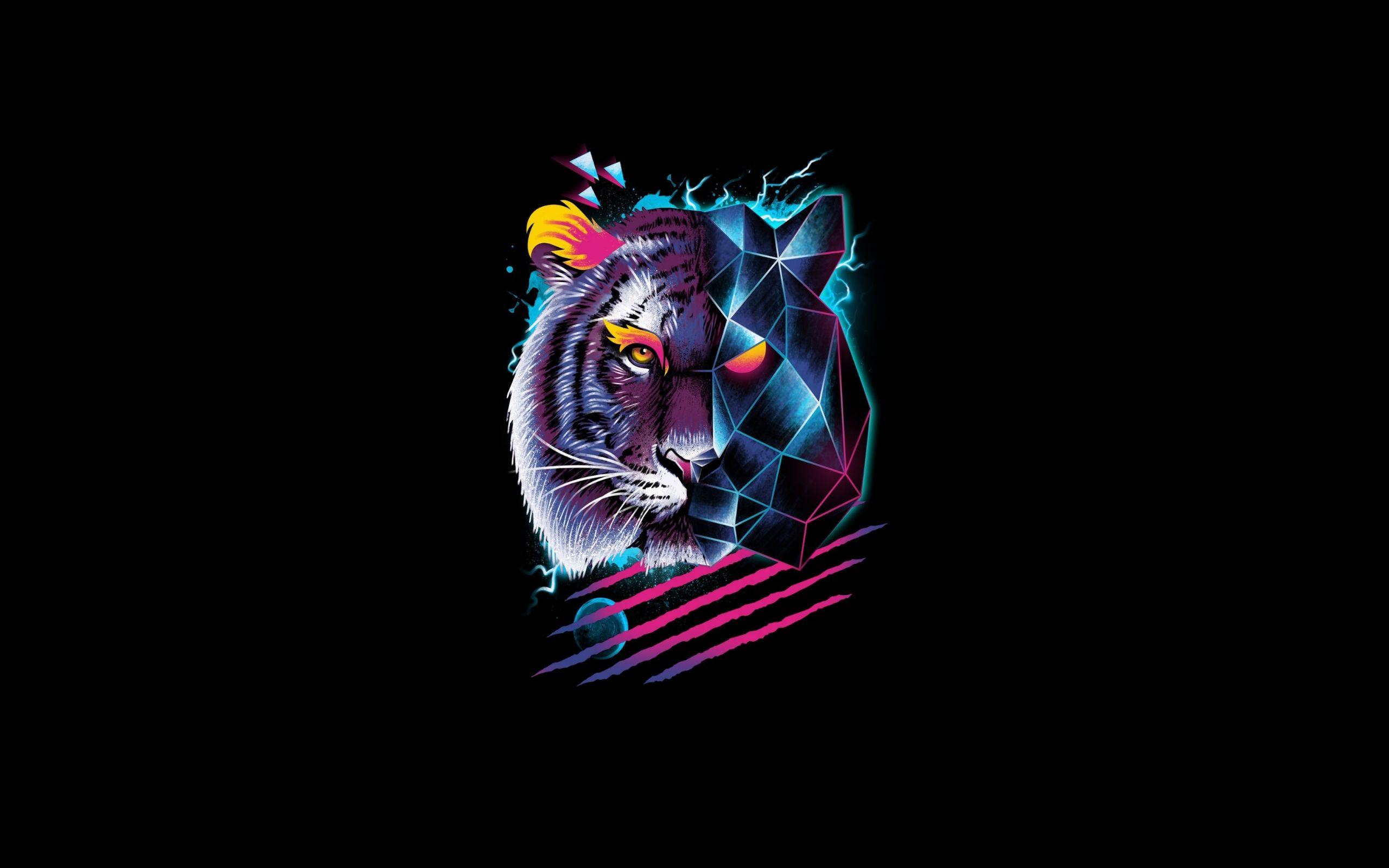 2560x1600 Artistic, Retro, Tiger Wallpaper & Background Image