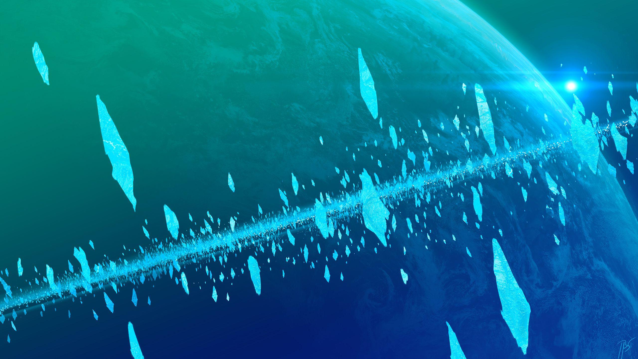 2560x1440 Ice Cold Asteroids Fall, HD Artist, 4k Wallpaper, Image, Background, Photo and Picture
