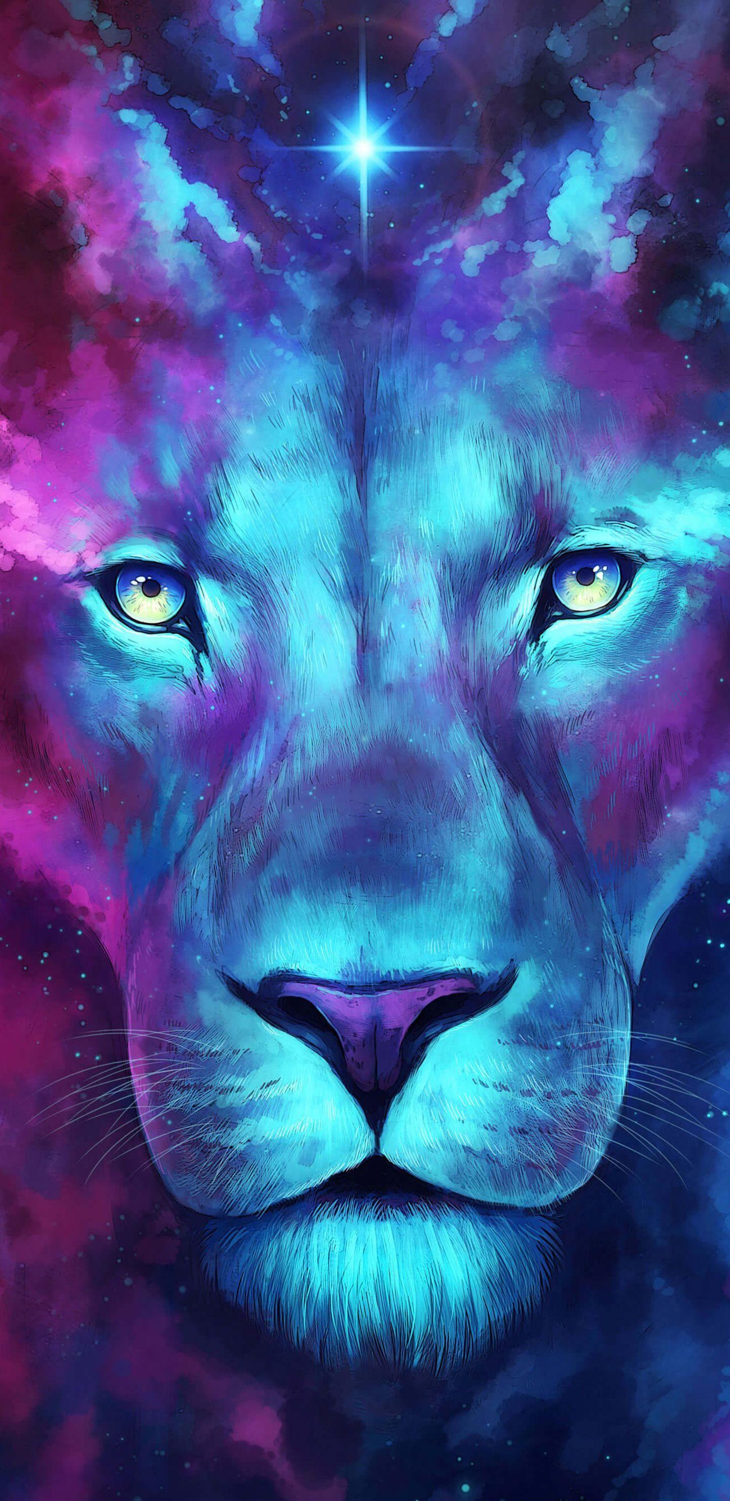1440x2960 Galaxy Colorful Tiger Wallpaper