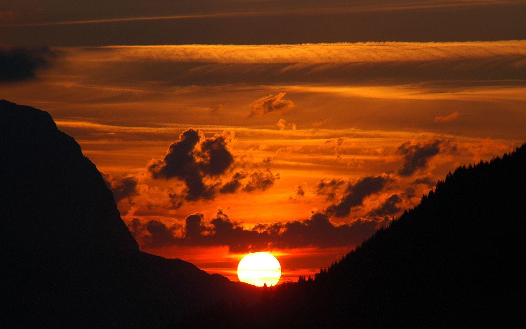 1680x1050 sunset mountains valley. Mountain sunset landscapes, Mountain sunset, Sunset