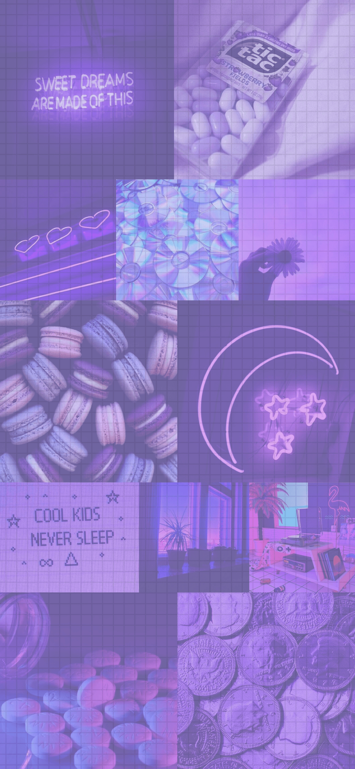 1242x2688 Purple Collage Wallpaper .