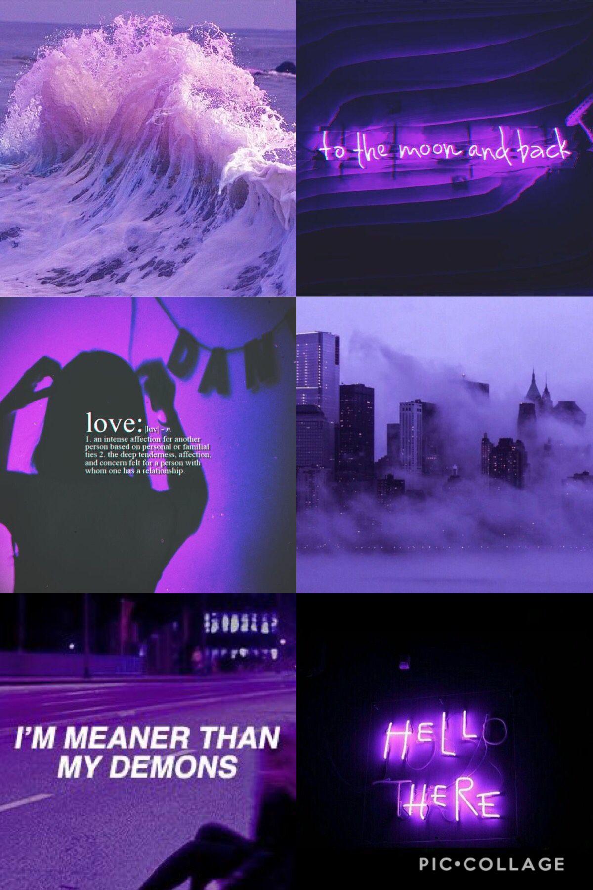 1200x1800 Dark Purple Aesthetic Collage Wallpaper Laptop