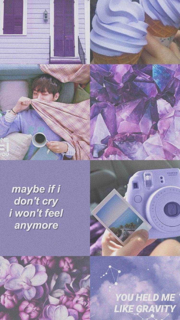 750x1334 Purple Collage Aesthetic HD iPhone Wallpaper