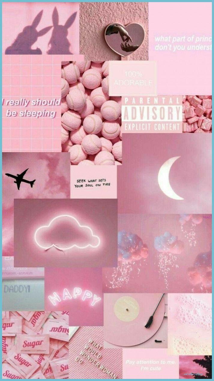 713x1269 The Reasons Why We Love Pink Collage Wallpaper. Pink Collage Wallpaper