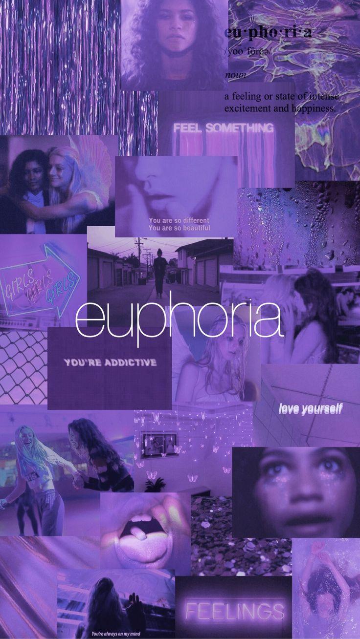736x1308 Pastel Purple Aesthetic Collage Purple Collage Wallpaper