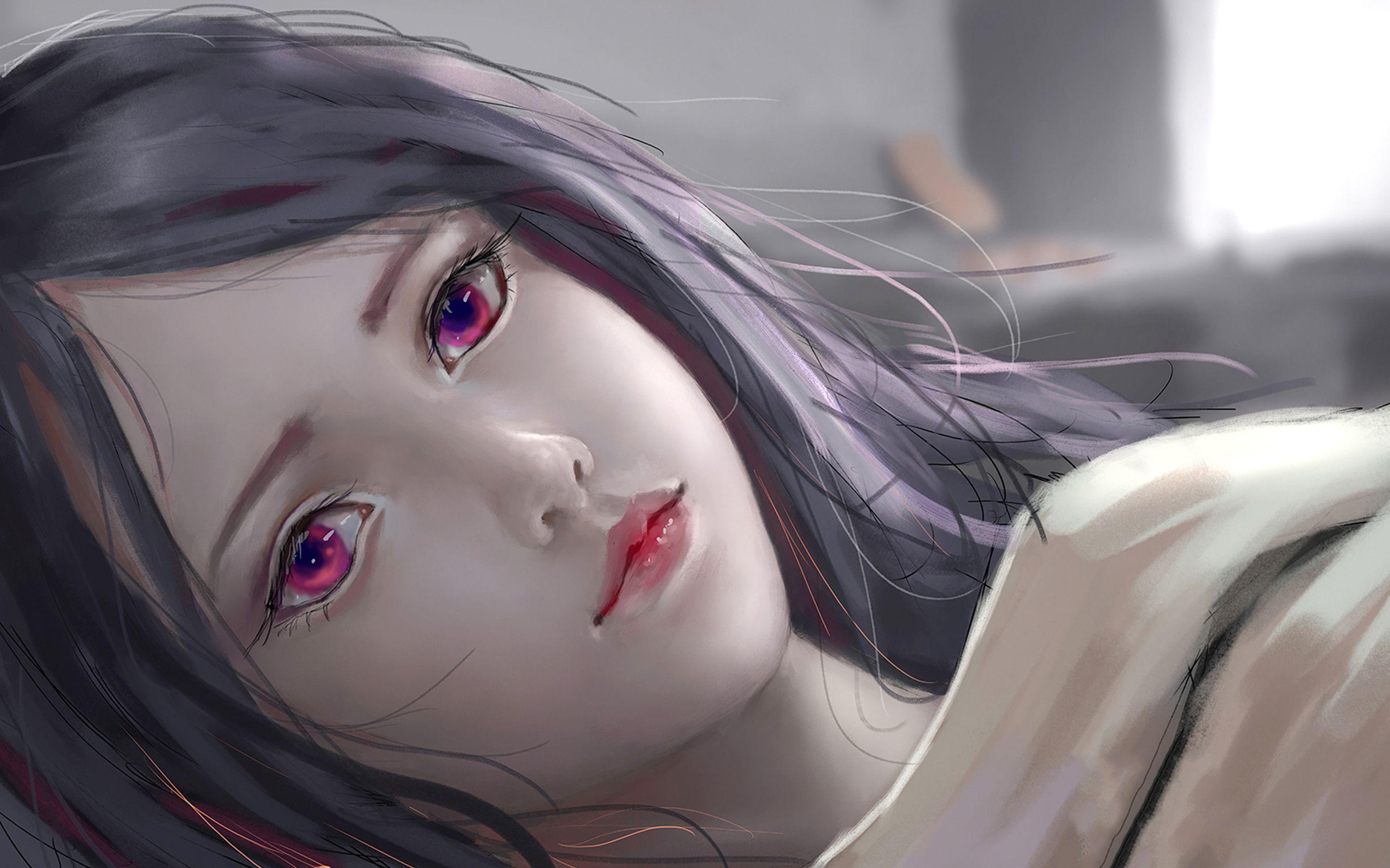 2880x1800 Sad Anime Girl Original Macbook Pro Retina HD 4k Wallpaper, Image, Background, Photo and Picture