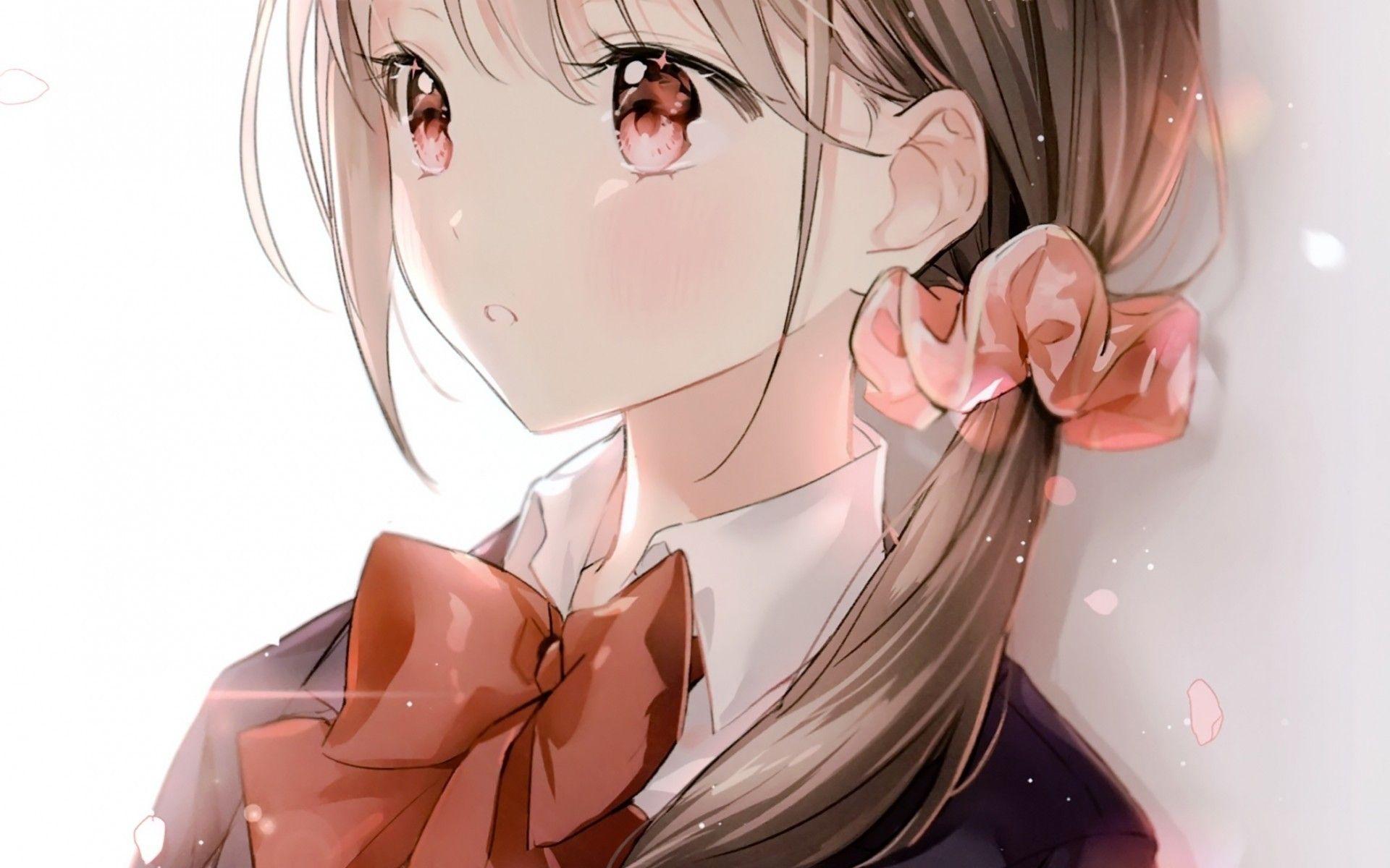 1920x1200 Download 1920x1200 Anime School Girl, Ribbon, Love Letter Wallpaper for MacBook Pro 17 inch