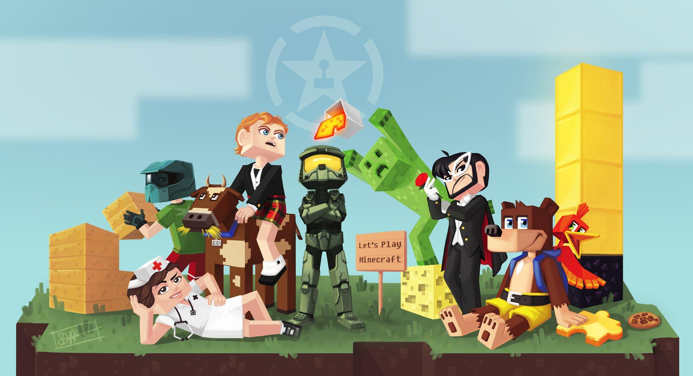 2395x1299 Have this Achievement Hunter wallpaper!