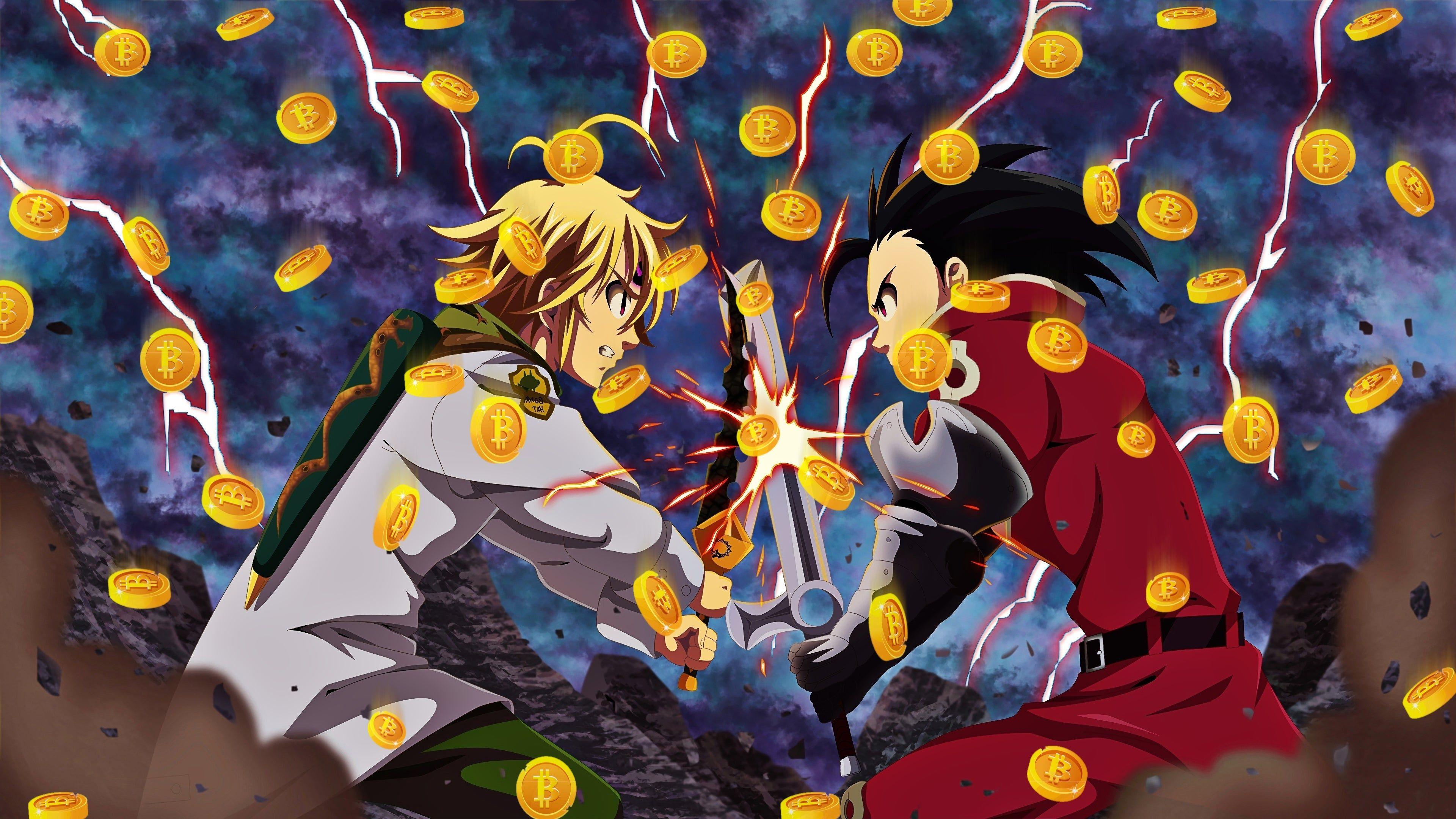 3840x2160 Bitcoins From Above Zeldris Vs Meliodas Nanatsu No Taizai Z2822 Wallpaper
