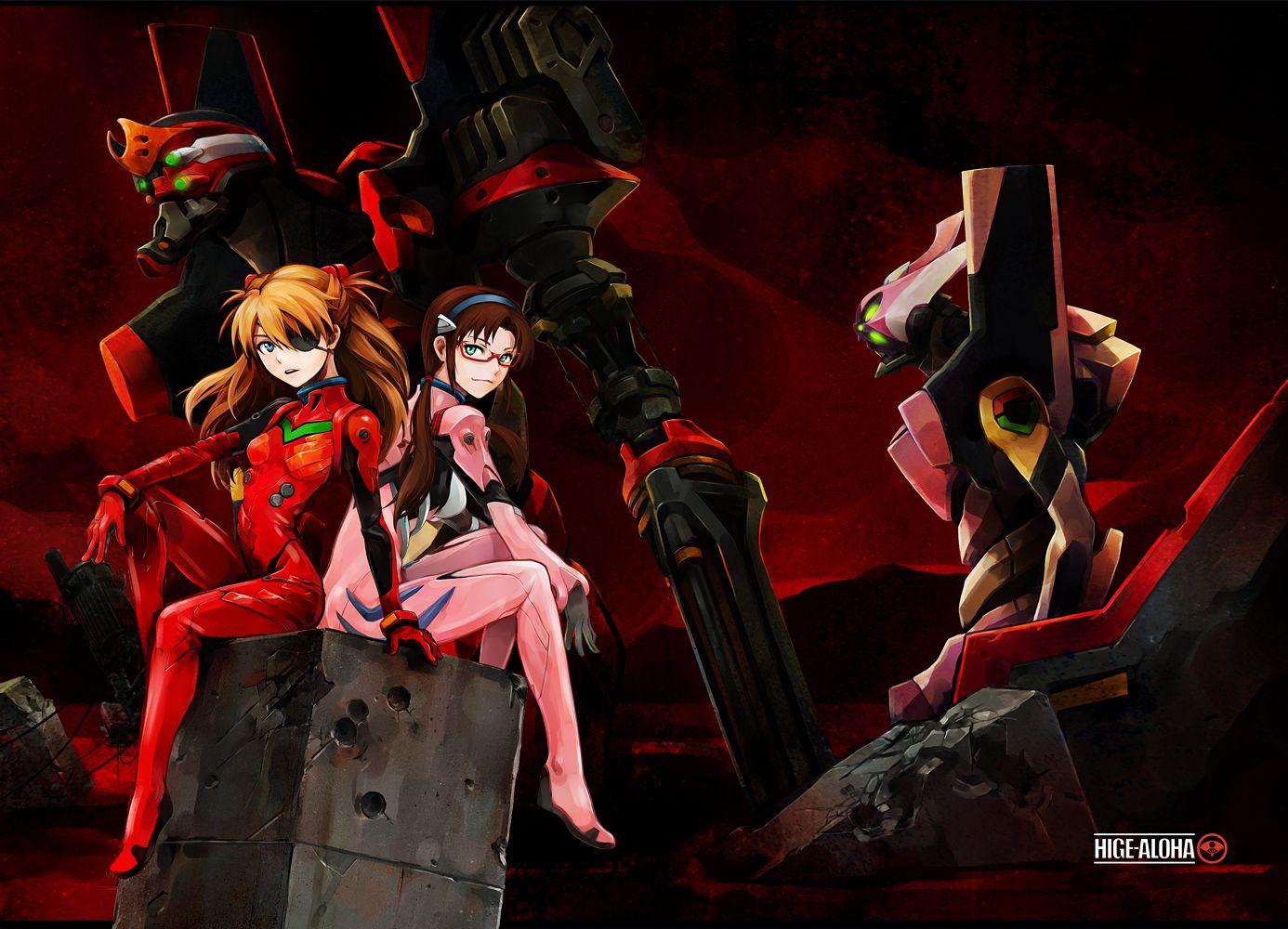 1386x1000 blonde hair bodysuit eyepatch green eyes makinami mari illustrious mecha neon genesis evangelion skintight soryu asuka langley. konachan.net.com Anime Wallpaper