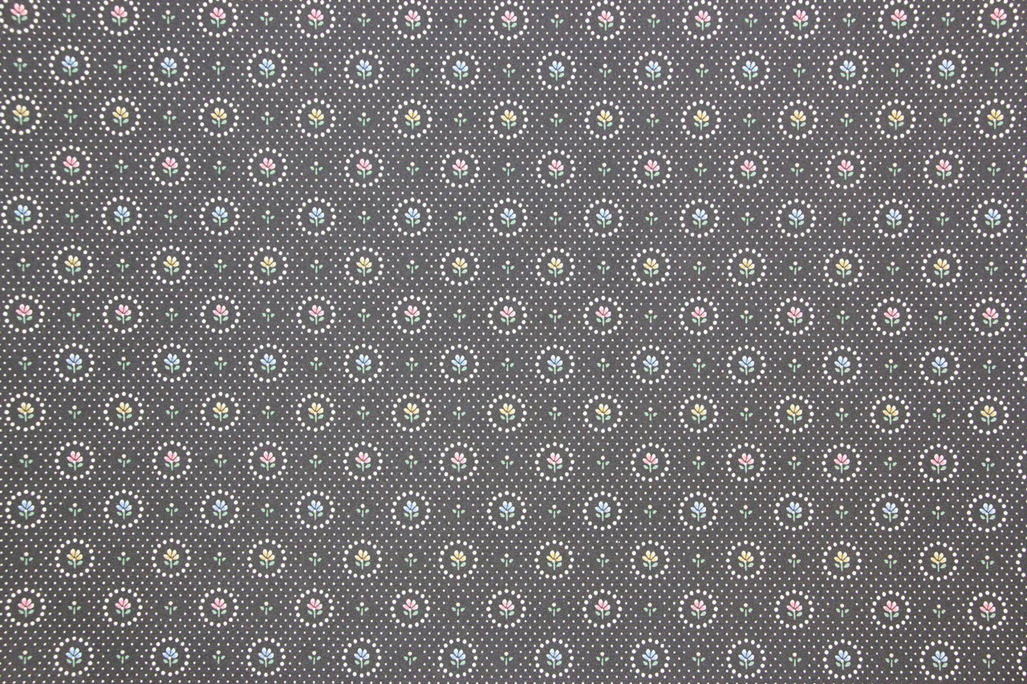 2048x1365 1980s Retro Vintage Wallpaper Pastel Flowers on Black's Vintage Wallpaper