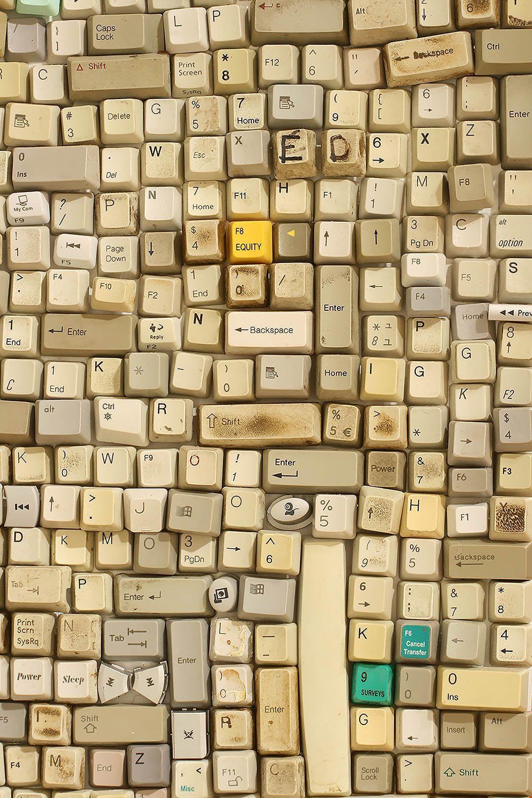 1080x1620 What happens when you turn computer keyboards into wall coverings?. Aesthetic art, Art collage wall, Old computers