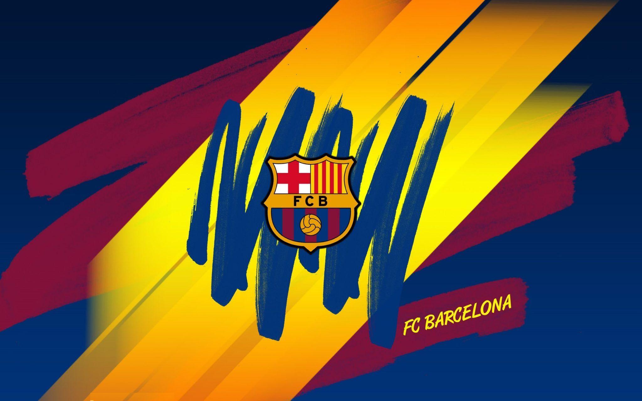 2048x1280 Download Free FC Barcelona Logo Wallpaper