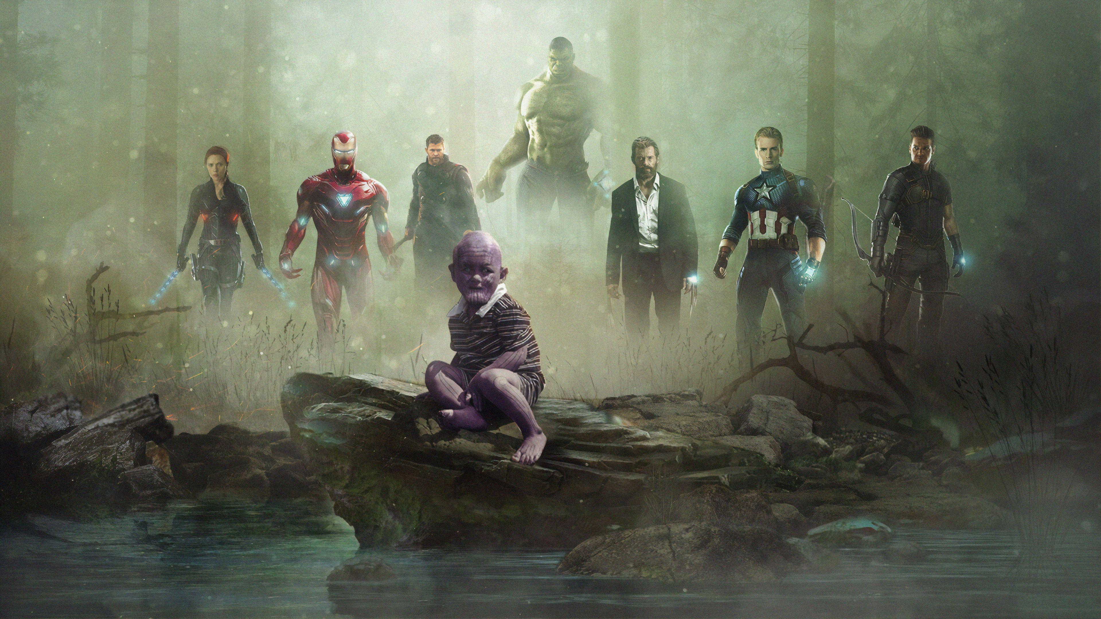 3840x2160 Avengers Vs Kid Thanos Wallpaper, HD Superheroes Wallpaper, 4k Wallpaper , Image, Background, Photos and Picture