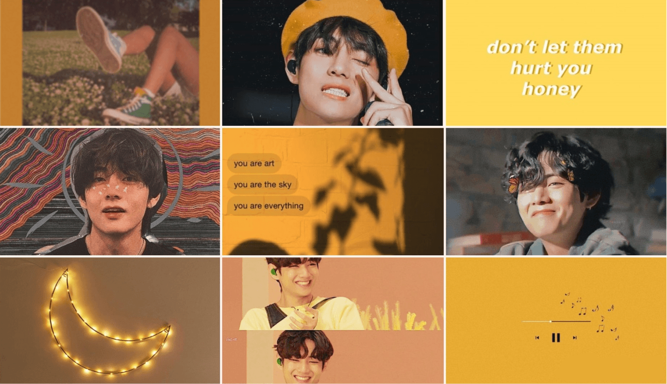 1374x791 aesthetic taehyung laptop wallpaper (✿◡‿◡). Gambar lucu, Lucu, Taehyung