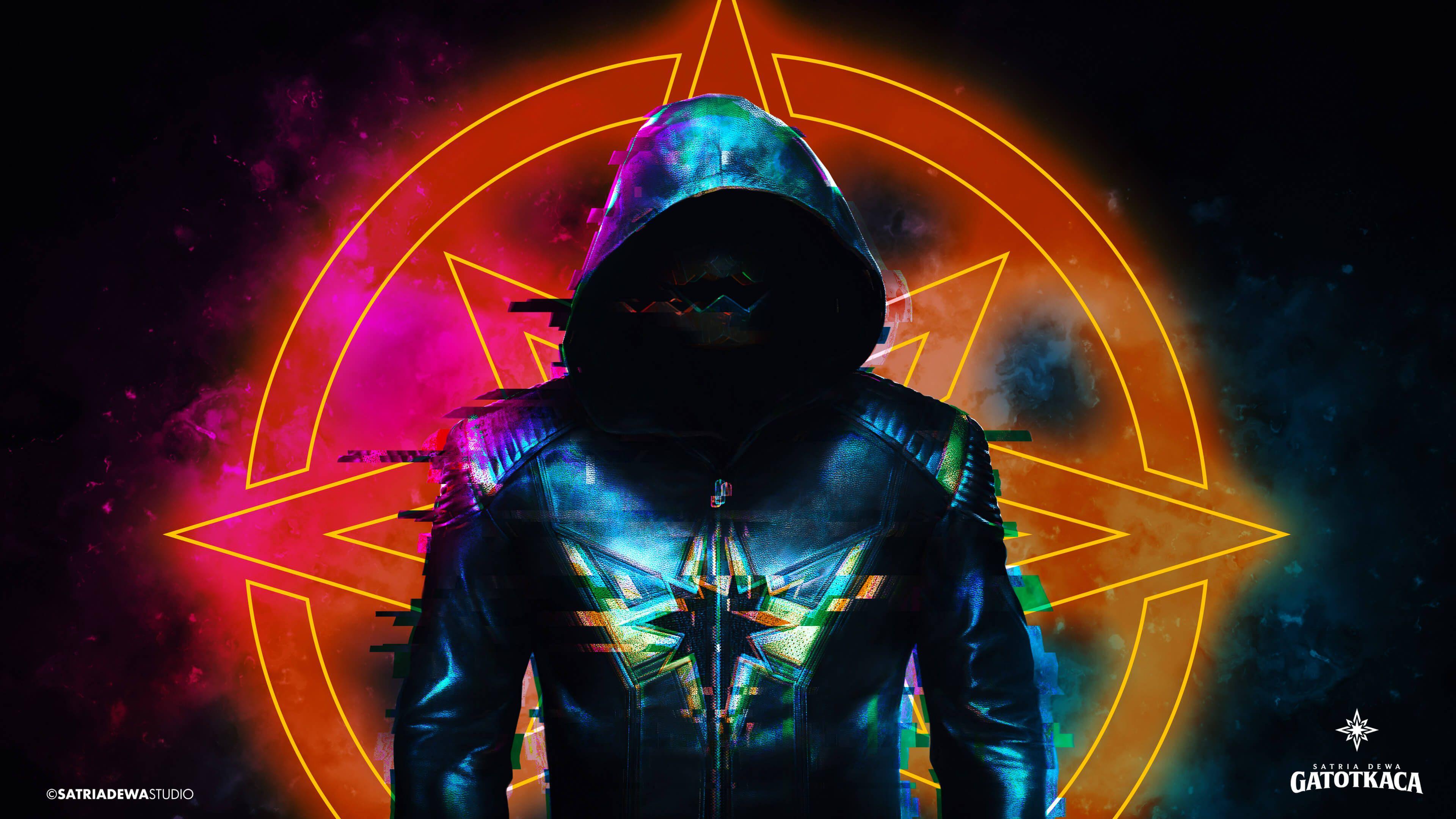 3840x2160 wallpaper gatot kaca, light, graphic design, fractal art, darkness, art