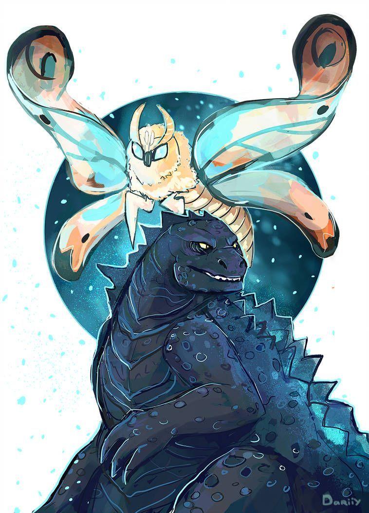 758x1055 Goji and Mothra by dariiy. Godzilla wallpaper, Godzilla funny, Godzilla comics