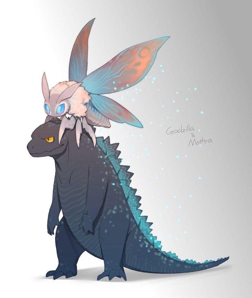 959x1133 Godzilla X Mothra Cute