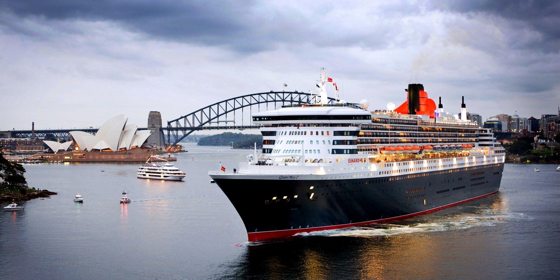 2362x1181 Wallpaper. Beautiful picture. photo. picture. ship, cruise liner, Liner, Queen Mary the city