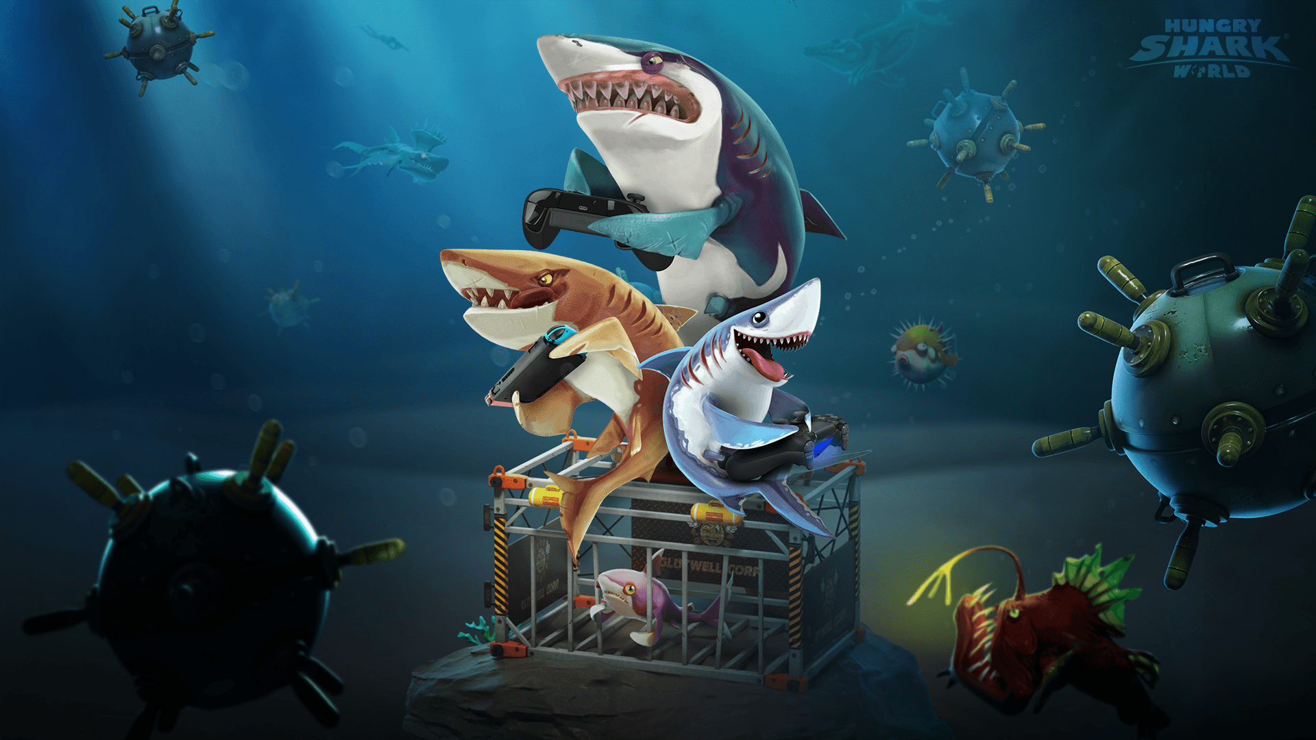 1920x1080 Hungry Shark World Wallpaper .