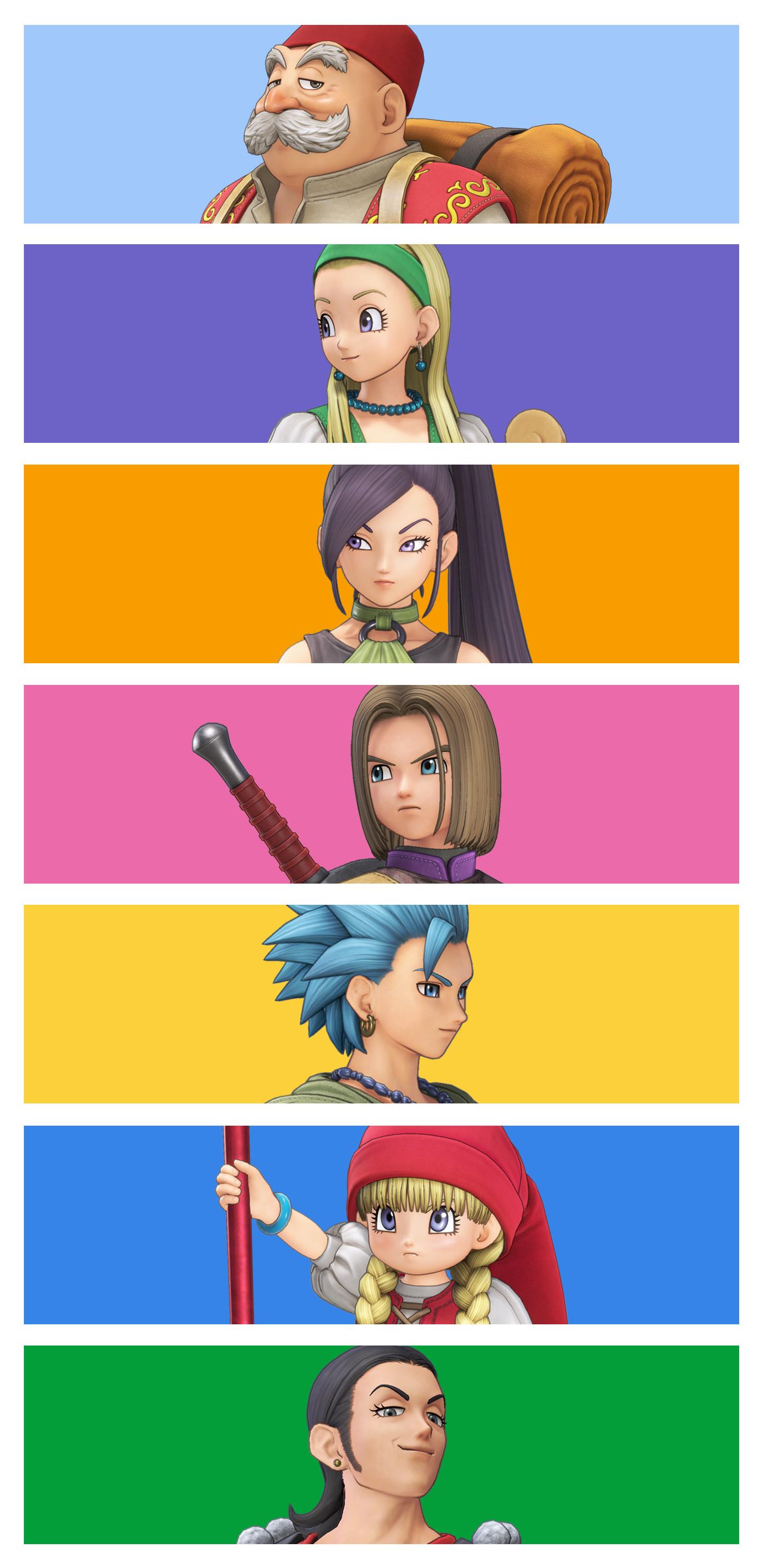1440x2960 Dragon Quest XI Characters Version 4 Wallpaper. Cat with Monocle