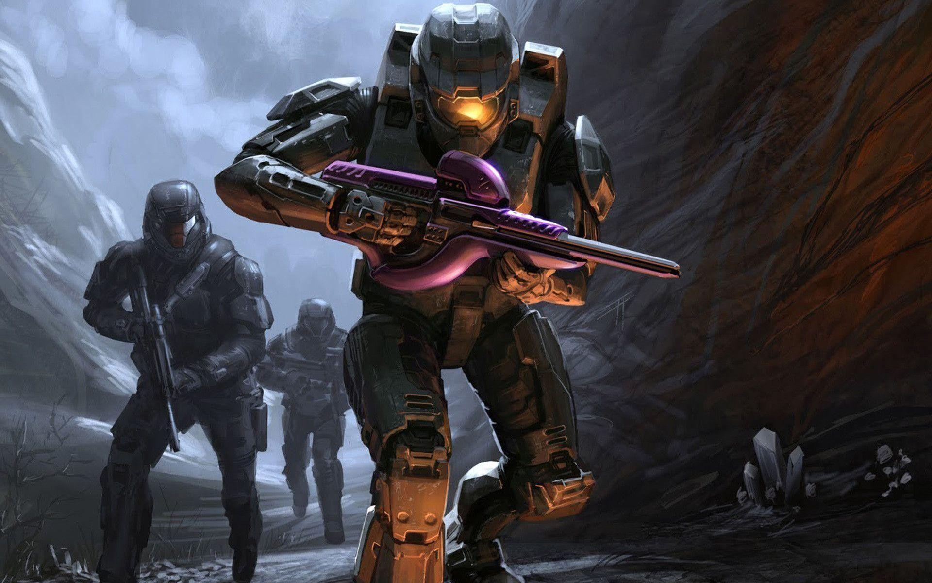1920x1200 Master Chief and Arbiter