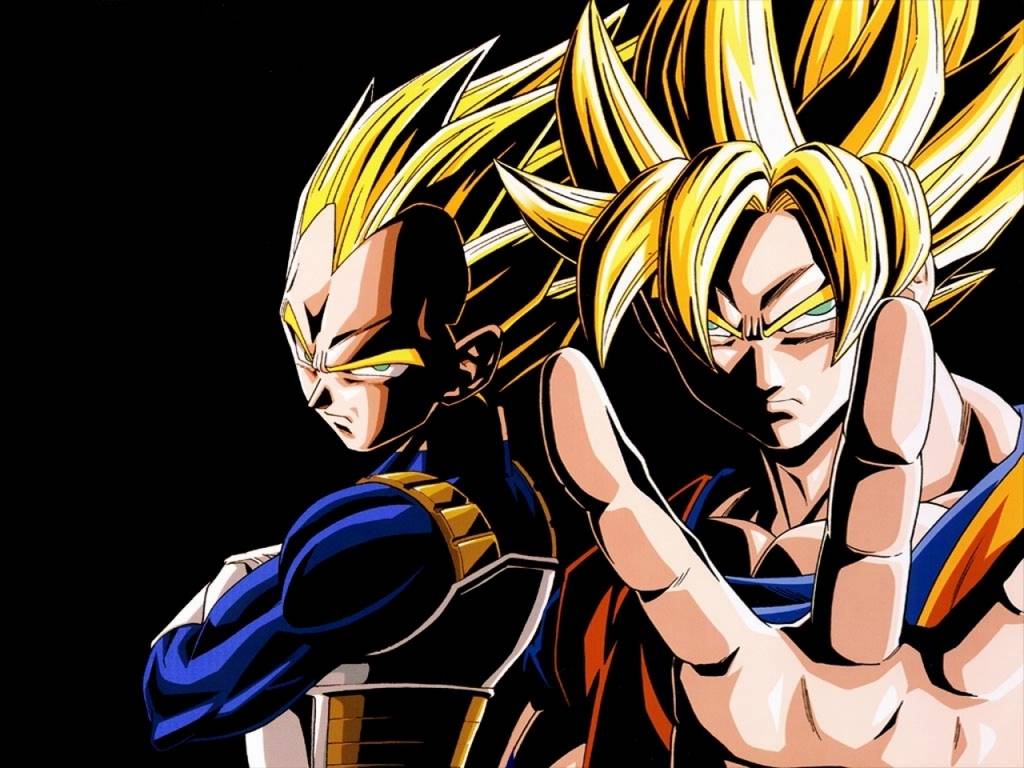 1024x768 DBZ Wallpaper Goku and Vegeta