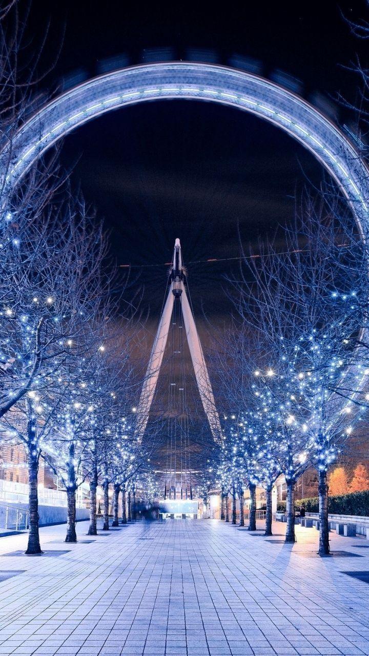 720x1280 Download Wallpaper 720x1280 London eye, Ferris wheel, London, Winter, Beautiful Samsung Galaxy S3 HD Background. Fotografi alam, Pemandangan, Pemandangan khayalan