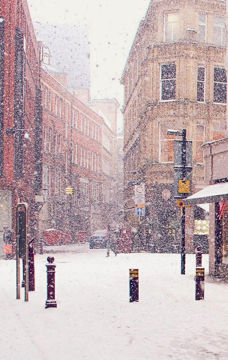 736x1161 Snow City Wallpaper