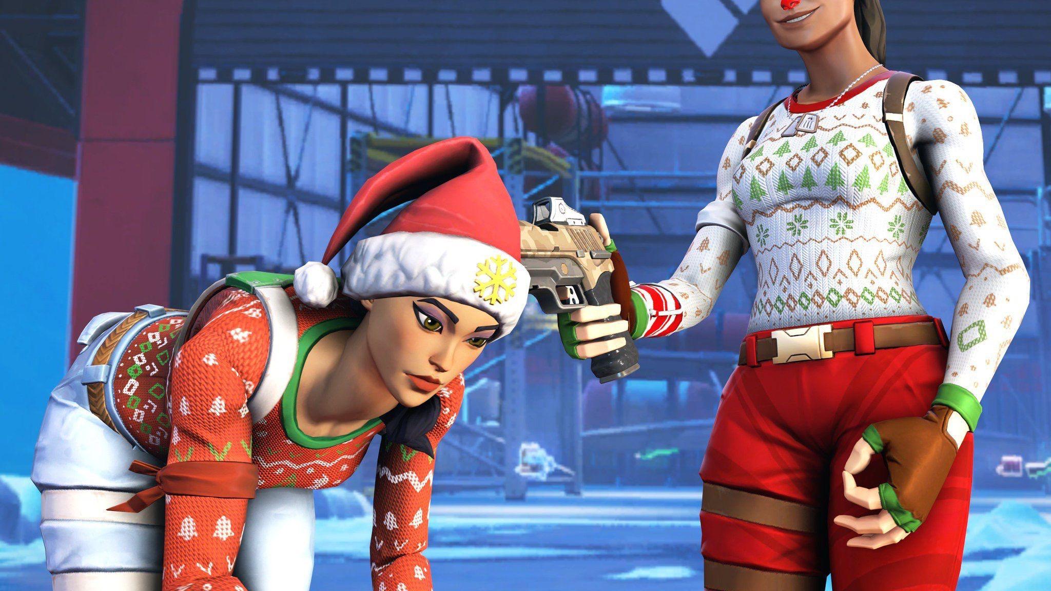 2048x1152 Wallpaper Fortnite Christmas Thumbnail