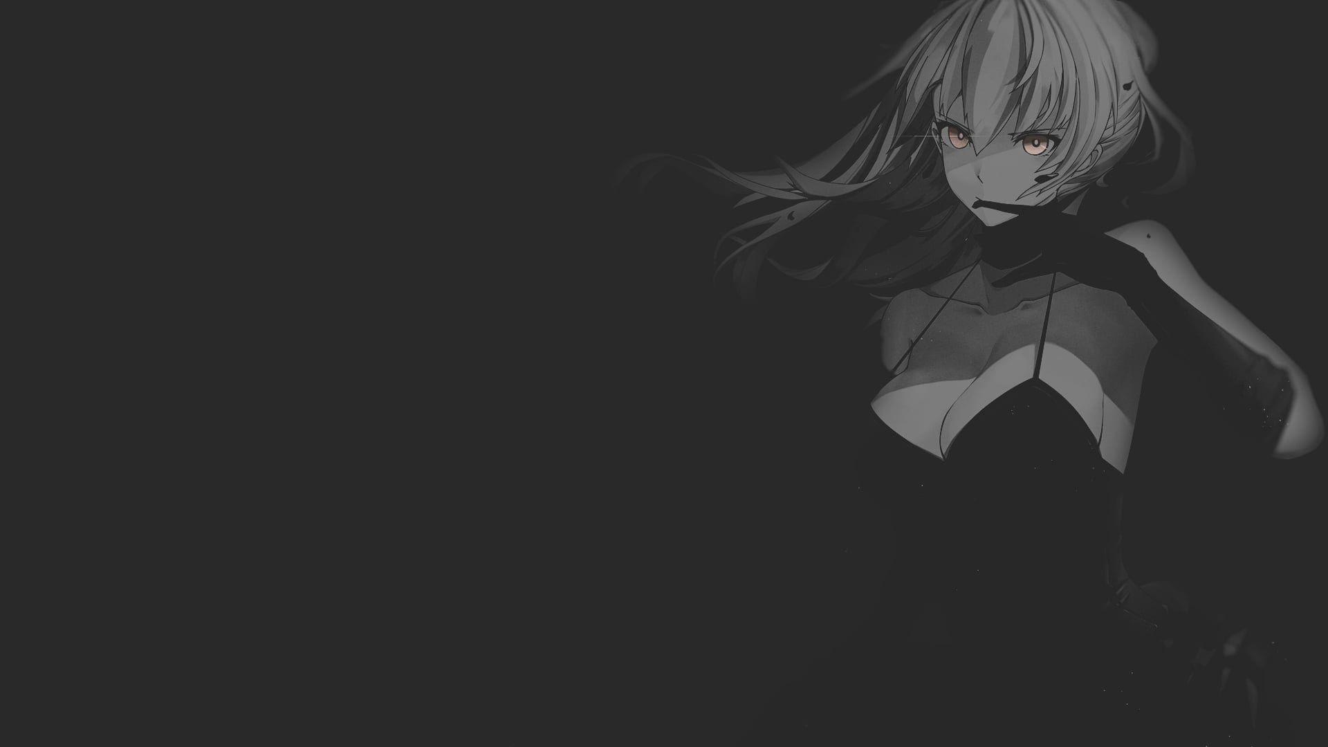 1920x1080 Wallpaper Fate Stay Night Anime Illustration, Minimalism, Texture, Black Background • Wallpaper For You HD Wallpaper For Desktop & Mobile