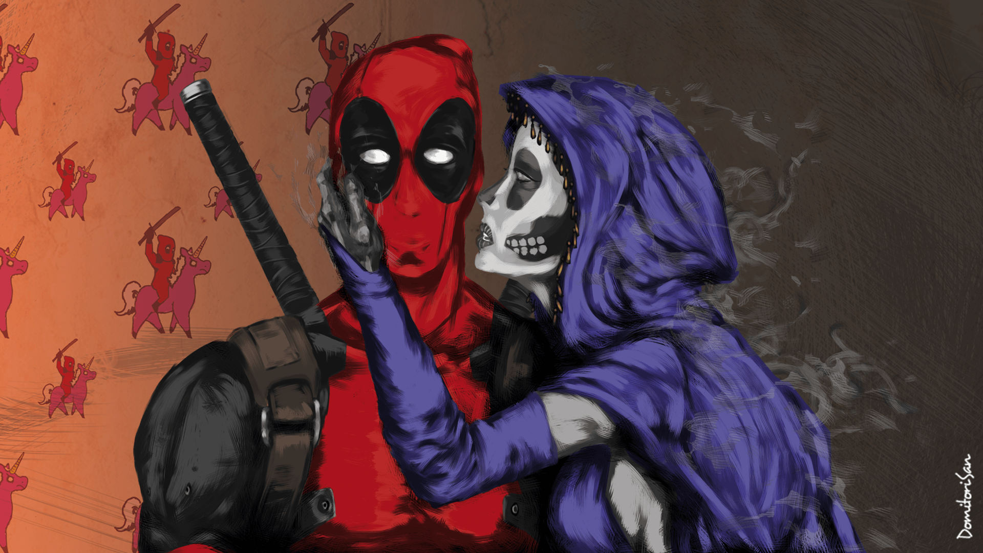 Deadpool And Mistress Death Art 