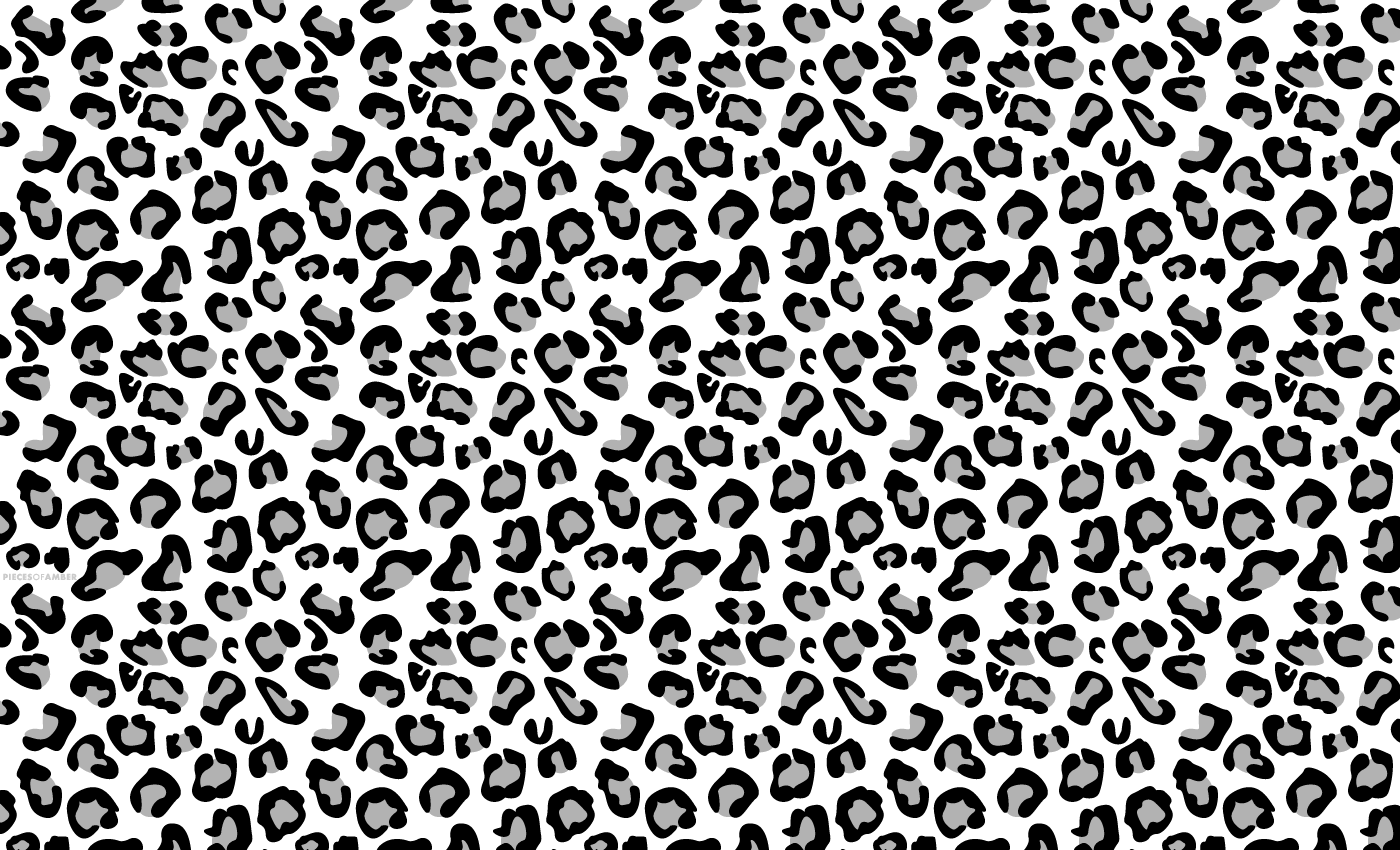 Download Black And White Cute Cheetah Print Wallpaper