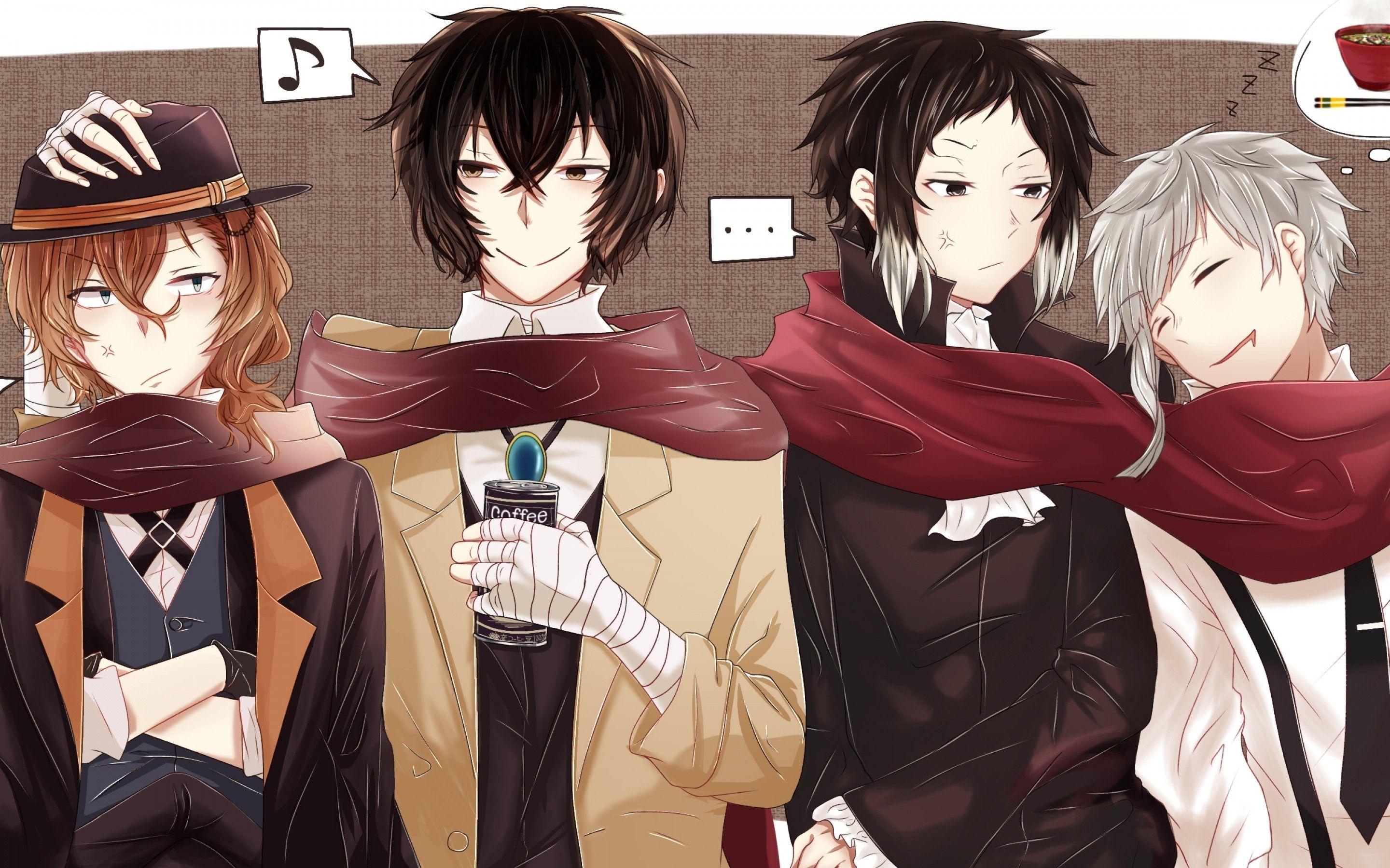 2880x1800 Download 2880x1800 Dazai Osamu, Nakahara Chuuya, Nakajima Atsushi, Bungou Stray Dogs Wallpaper for MacBook Pro 15 inch