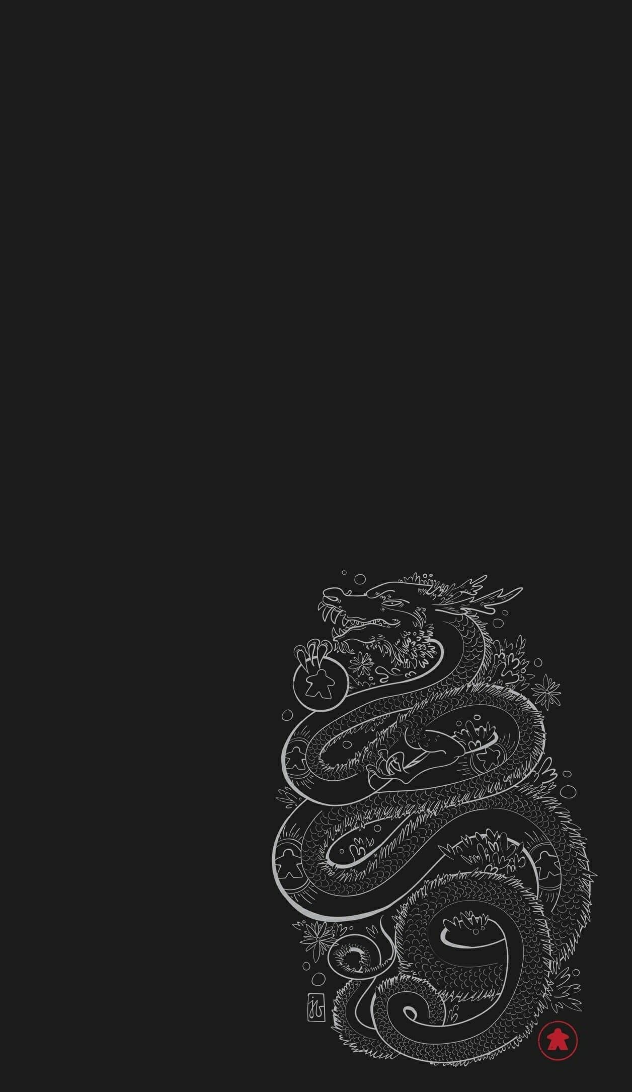 1256x2168 Aesthetic Dragon Wallpaper
