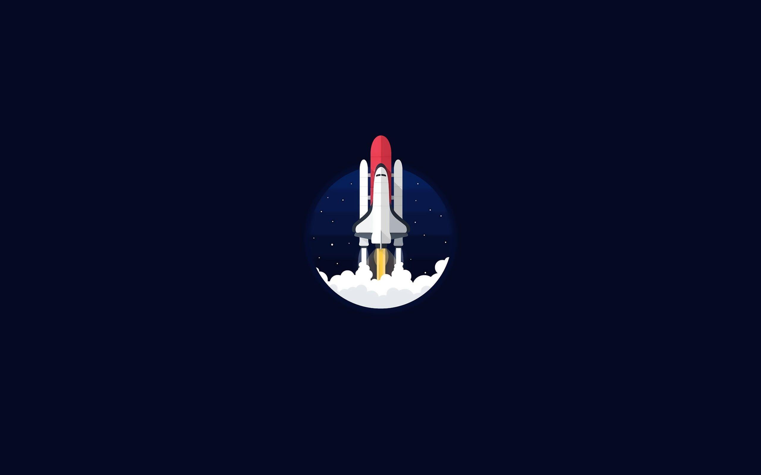 2560x1600 space ship icon, nuclear illustration space shuttle #minimalism #artwork space art #vehicle. HD wallpaper, Android wallpaper, Laptop wallpaper desktop wallpaper