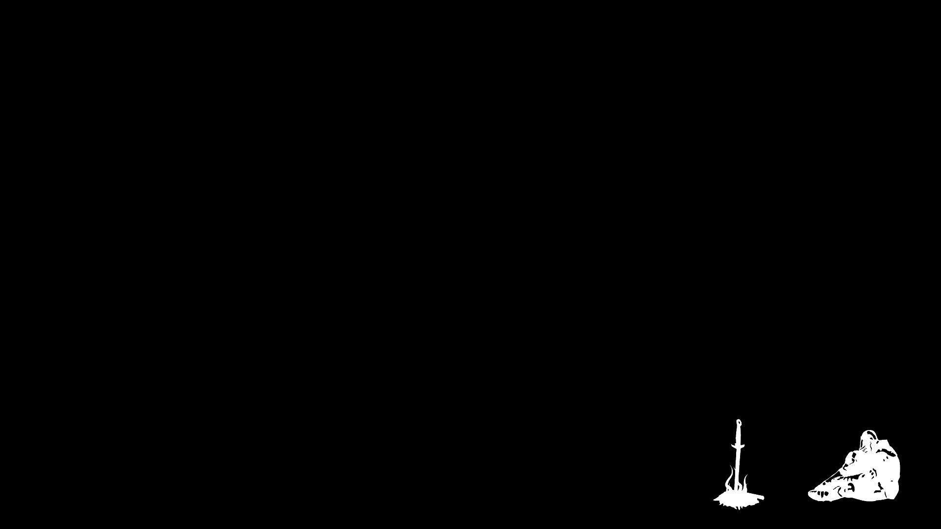1920x1080 Minimalism Rocket Black Wallpaper