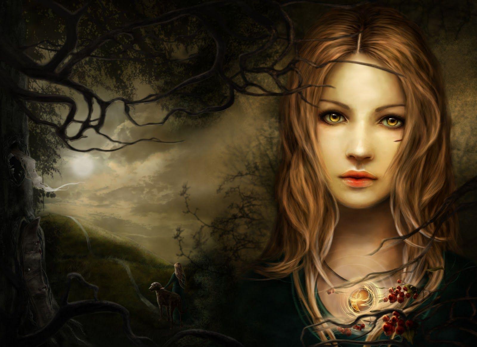 1600x1166 witchy picture. witch, fantasy, good, night, painting, witch. Beautiful witch, Gothic fantasy art, Fantasy witch
