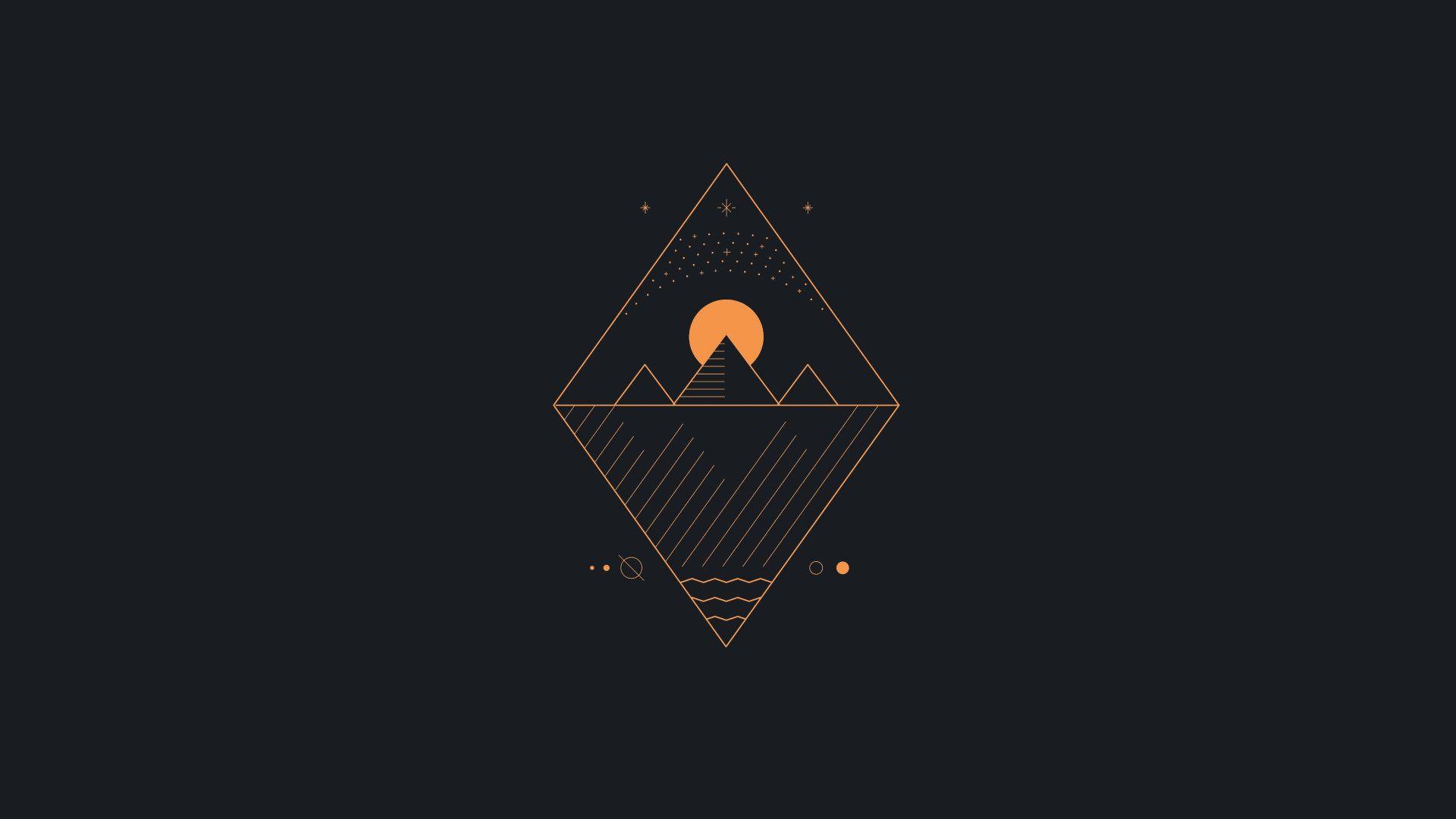 1920x1080 Abstract wallpaper, minimalism, orange, simple background • Wallpaper For You HD Wallpaper For Desktop & Mobile