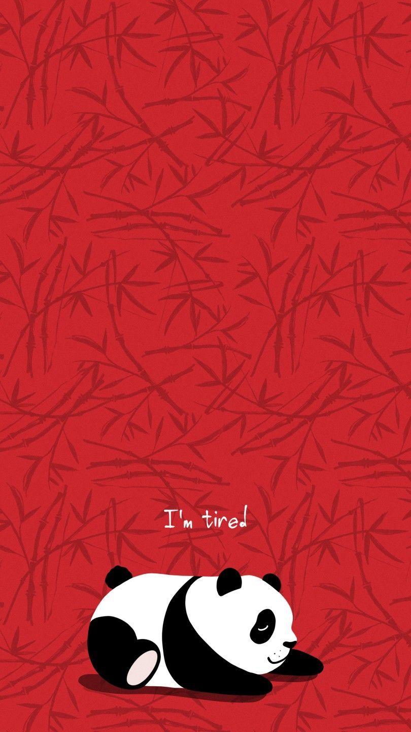 810x1440 I'm tired wallpaper. Minimal wallpaper, Galaxy wallpaper, Panda wallpaper