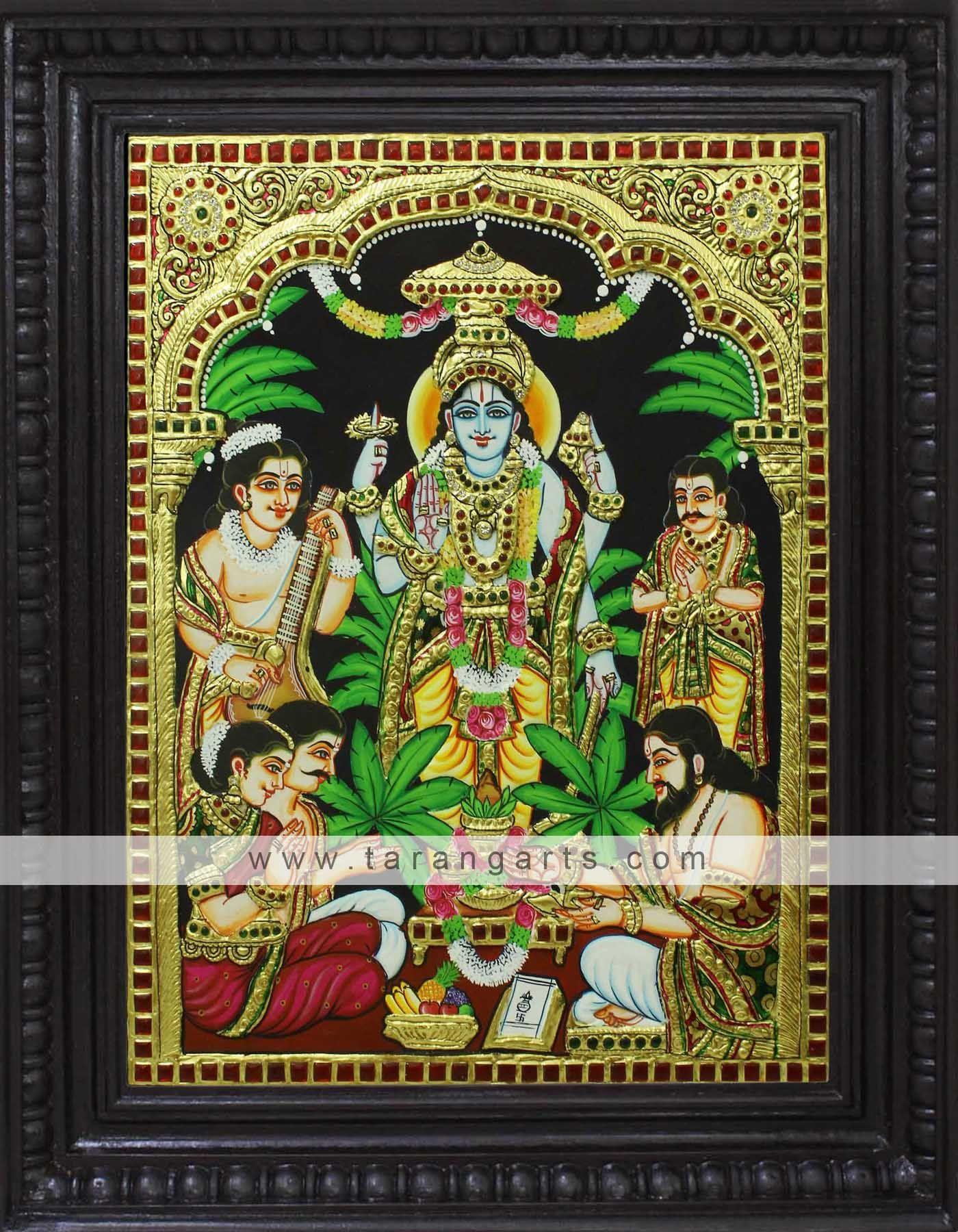 1400x1800 Lord Satyanarayana swamy Tanjore Paintings Online {*SHOP*}. Tanjore painting, Painting, Online painting