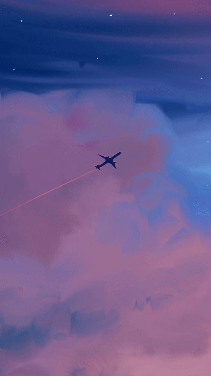 720x1280 Aesthetic Background Paper Airplane .