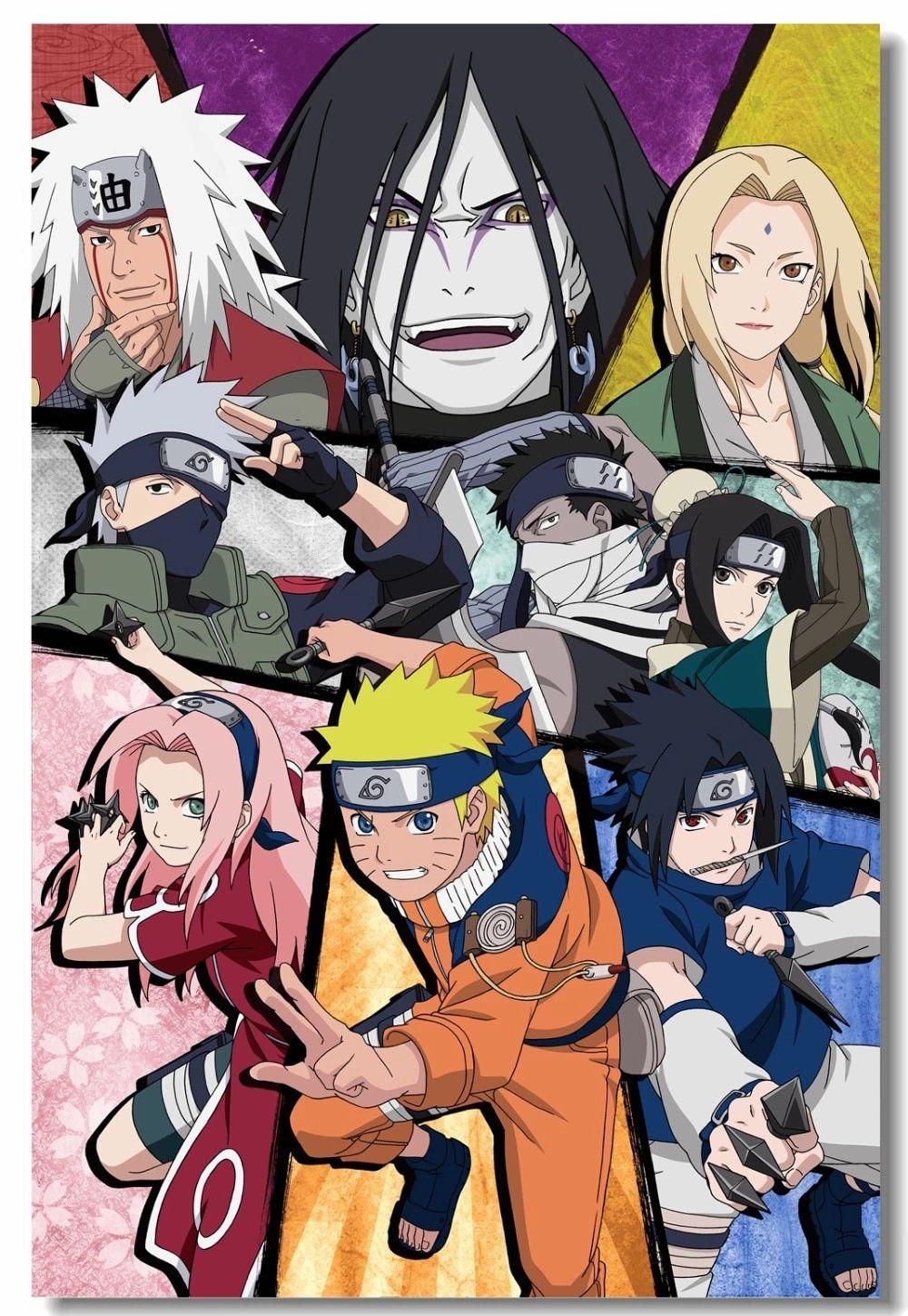 1000x1449 Custom Canvas Wall Decor Naruto Poster Naruto Uchiha Sasuke Wallpaper Hatake Kakashi Sticker Mural Kids Room Decoration #. Wall Stickers