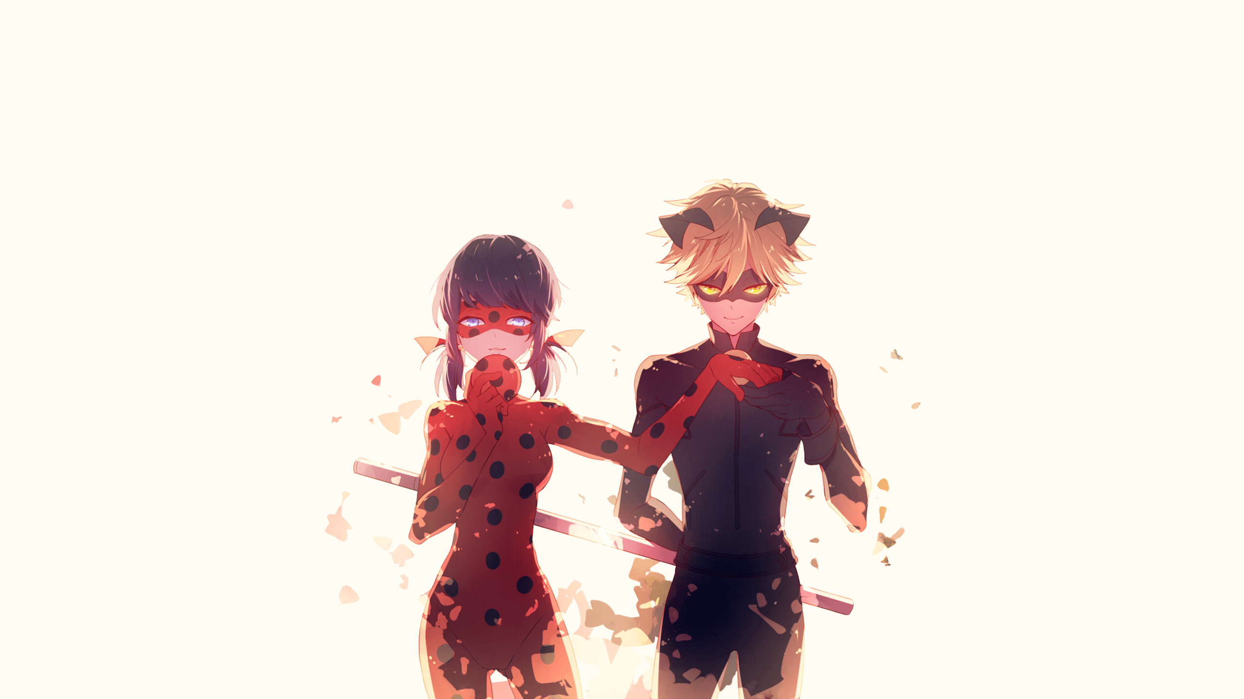 2560x1440 Ladybug And Cat Noir Fanart